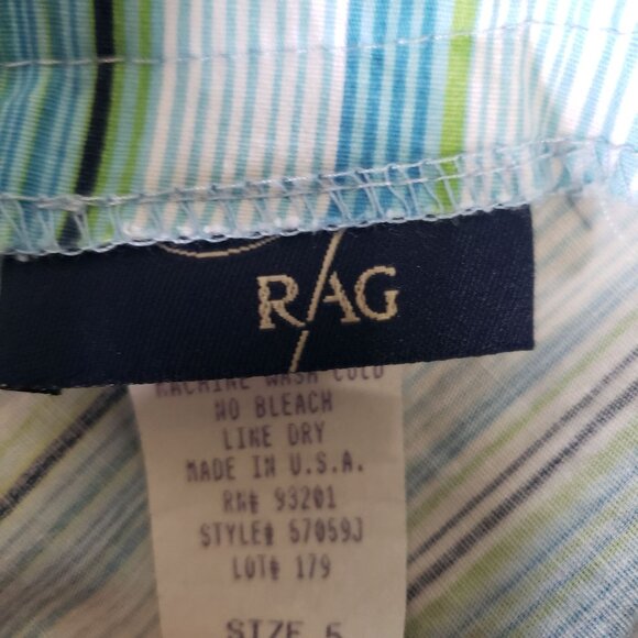 Vintage 90s Womens RAG A Line Skirt Size 5 Chevorn Preppy Summer Euro Picnic - Picture 7 of 7